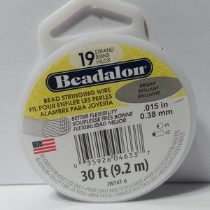 Bead Stringing Wire Bright 19 Strand 30 Feet .38mm